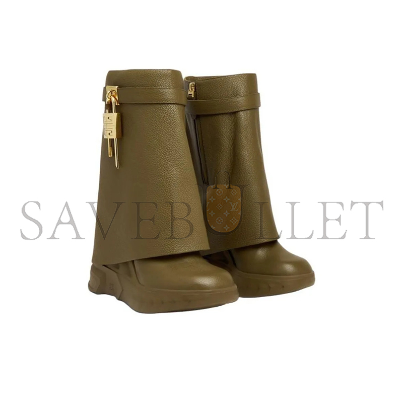 GIVENCHY SHARK LOCK BIKER LEATHER ANKLE BOOTS BE603SE1L0 GIVENCHY SHARK LOCK BIKER LEATHER ANKLE BOOTS BE603SE1L0